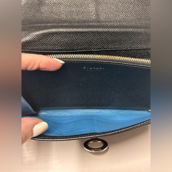 Bvlgari Bvlgari black grain leather long wallet - Picture 9 of 10